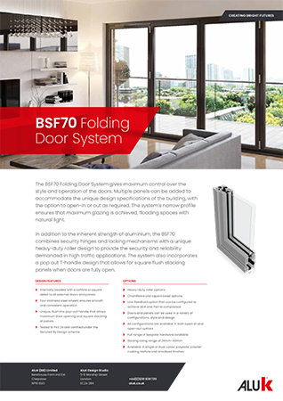 Optio BSF70 HI Bi-fold Door - AluK